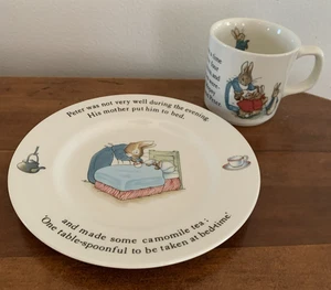 VTG Wedgwood Peter Rabbit Cup & Saucer Set Made In England Ertruria & Barlaston - Picture 1 of 18