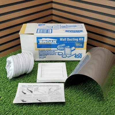 Kit de conductos de pared Broan modelo 450 (para ventiladores Exuast con conducto de 3" o 4") nuevo en caja Foto 1 de 4