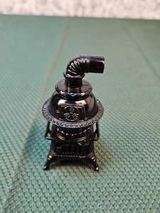 Vintage Druckguss Miniatur Bleistiftspitzer Topf Bauch Herd 3" x 1,5" x 1,5" - Bild 1 von 4