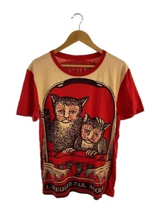 GUCCI T-shirt M Size Cotton Red All-Over Pattern - Picture 1 of 7