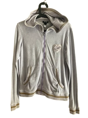 Just Cavalli – IT/44 – Felpa Con Cappuccio In Ciniglia Viola Chiaro - Imagen 1 de 4