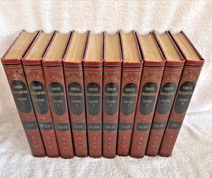 1945 Grolier Encyclopedia 10 Volume Complete set Grolier Society Illustrated - Picture 1 of 16