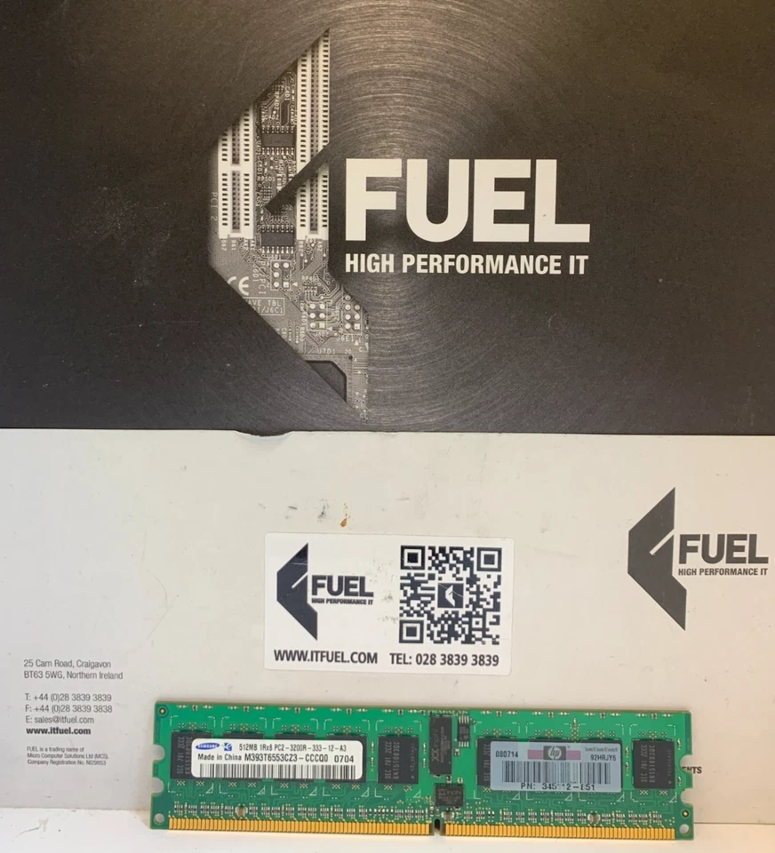 Samsung  512MB DDR2 ram memory module PC2-3200-  M393T6553CZ3-CCCQ0 - Image 1 of 3