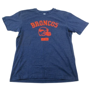 Denver Broncos T-Shirt Mens Large Navy Team Apparel NFL Football Sports Pullover - Picture 1 of 8