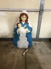 Grand Venture Vintage Christmas Holiday Blow Mold Nativity Yard Light Mary And Baby