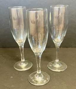 Set Of 3 Libbey 7 oz. Claret  Champagne Glasses Vtg K3 - Picture 1 of 8