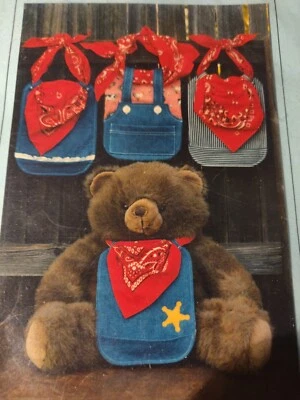 Kitty Lou Creations New Pattern #10 Bandana Spill Proof Baby Bib Farmer - Image 1 of 2