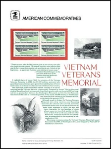 1984 Vietnam Veterans War Memorial CP236 commemorative panel 236 MNH Sc 2109 - Picture 1 of 1