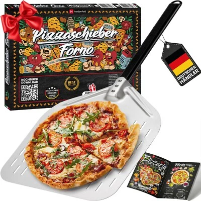 HEIDENFELD KITCHEN & COOKING Pizzaschieber Pizzaschaufel Aluminium Pizzawender Pizzaheber Brotschieber Pizza
