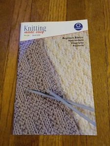 Knitting Made Easy 2001 Coats & Clark Leaflet Beginner Basics Pattern Booklet - Picture 1 of 2