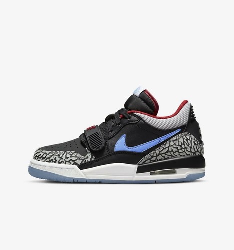 Scarpe da ginnastica Air Jordan Legacy 312 Low GS nero grigio lupo blu valore UK5 EU38 CD905