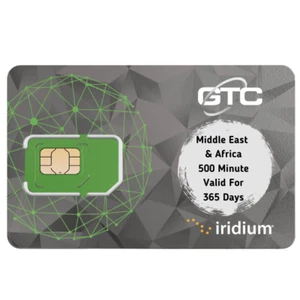 Tarjeta SIM prepago teléfono satelital Iridium con Medio Oriente y África 500 minutos - Imagen 1 de 4
