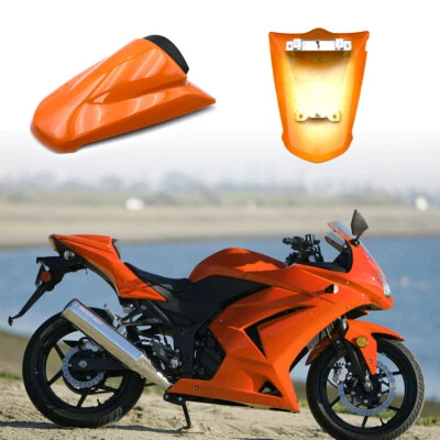 Cubiertas de asiento naranja para Kawasaki EX250R Ninja 250 2008 2009 2010 2011 2012 Foto 1 de 4