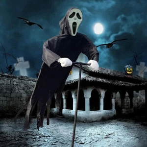 Ghosts Halloween Decorations Outdoor Scream Scarecrow Flying Scary Ghostface US - Picture 1 of 18