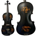Old finished 4/4 Violin,Dark color,Good Sound Free Case bow,Spurce maple wood