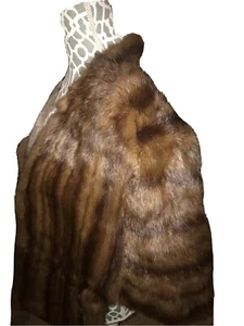 Vintage Brown Mink Cape Stole Wrap MCM Boho Chic💕 Nice Condition - Picture 1 of 12