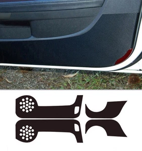 Carbon Black Style Real 4D Door Scratch Protect Cover 4p For Hyundai Terracan - Picture 1 of 5