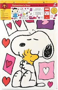 Teacher Supplies Snoopy Peanuts Valentine Bulletin Board Set, 38 pcs - Picture 1 of 3