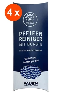 Limpiador de pipas VAUB Dr. Perl 4 x 80 con cepillo azul y blanco | Made in Germany - Imagen 1 de 1