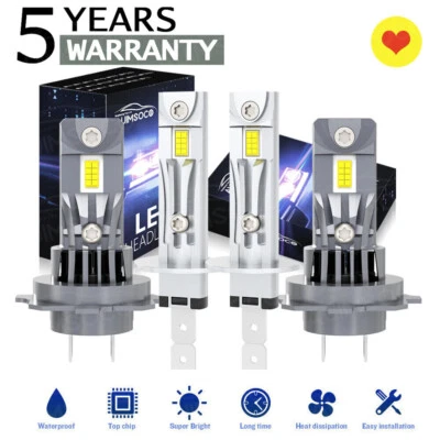 Faros LED de doble haz alto y bajo súper blanco 8000 k para Peugeot 301 2015-2019 Foto 1 de 4