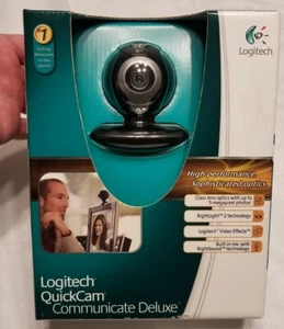  Logitech Quickcam Communicate Deluxe S7500 Webcam with Built In Mic NEW - Picture 1 of 7