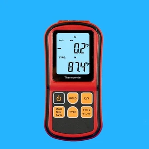 Dual Two 2 K-Type Digital Channel Thermometer Thermocouple Sensor - Picture 1 of 6