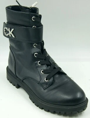 Calvin Klein Grady Boots Women's 7.5 M Black Faux Leather Side Zip Ankle Shoes - Image 1 of 4