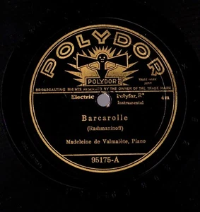 de Valmalete, piano. Mussorgsky/Prokofiev/Rachmaninov. 78 Polydor 95175. E+ - Picture 1 of 2