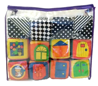 IQ Baby Small World Toys Interactive Learn Plush Knock-Knock Vintage Toy Blocks - Image 1 of 4