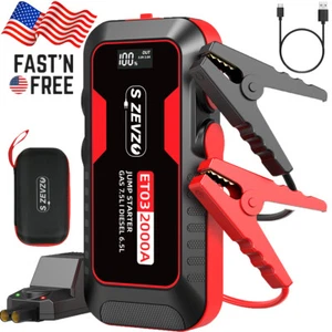 Car Jump Starters 3000A Power Bank Pack 12V 59.2Wh Battery Charger 7.5L/6.5L USA - Picture 1 of 10