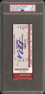 PSA GEM MINT 9/10 Corbin Carroll Signed Auto MLB Debut Full Ticket Stub 8/29/22 - Picture 1 of 2