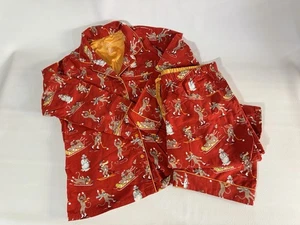 Conjunto de pijama de franela Nick & Nora para mujer X-grande calcetín mono ropa de dormir rojo de vacaciones - Imagen 1 de 6