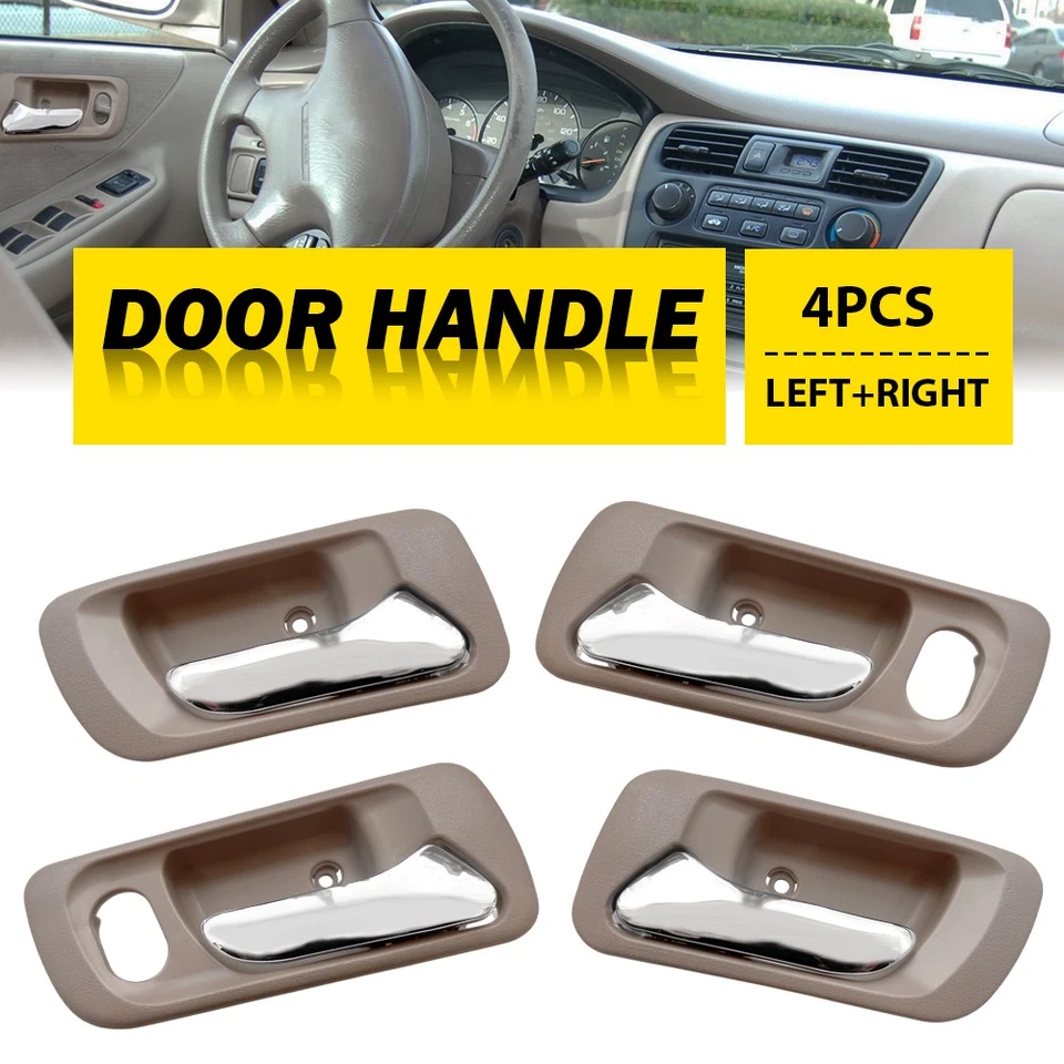 4x Manijas de puerta interior delanteras + traseras beige para Honda Odyssey 1998-02 Accord 1999-04 Foto 1 de 4