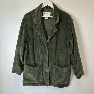 Chaqueta Blazer Vintage Eddie Bauer Pana Forrada Verde Mujer Pequeña Verde Pequeño Foto 1 de 4