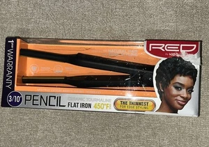 Red by Kiss Pencil Ceramic Tourmaline Flat Iron 3/10” 450° Max NIB￼ - Picture 1 of 1