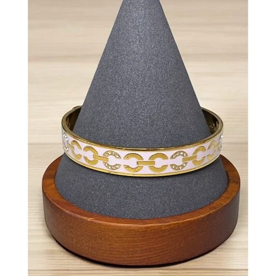 Brazalete Coach Signature de metal esmaltado y cristal Foto 1 de 4