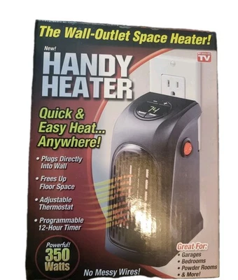 Handy Heater 350 Watts Model:Heat-MC4 Wall Outlet Space Heater Brand New  - Image 1 of 4