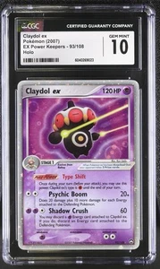 CGC 10 GEM MINT Claydol ex 2007 EX Power Keepers 93/108 Holo Pokemon Card psa - Picture 1 of 2