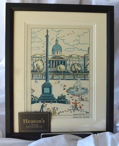 Trafalgar Square  , London " by Helen Carstairs 1938 Original  Framed MKd - Picture 1 of 2