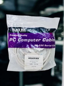 Black Box DB25 RS-232 Extension Cable 10ft BC00706 NOS Factory Sealed Free Ship - Picture 1 of 2