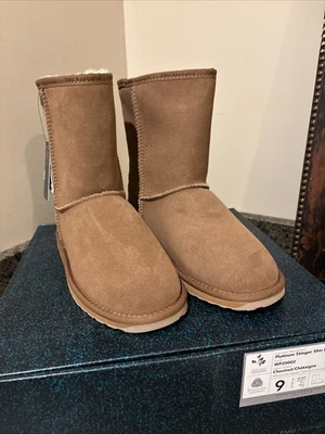 EMU Australia Platinum Stinger Slim Lo Medium Chestnut Sheep Boot Women Sz 9 NIB - Image 1 of 4