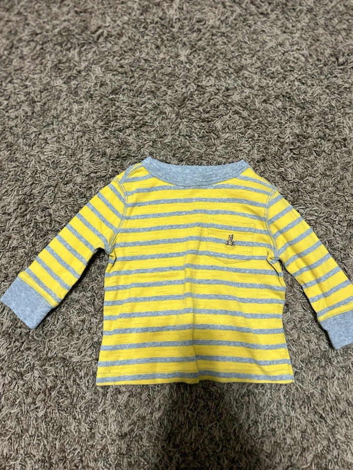 Camisa Baby Gap Niños Manga Larga Amarillo Verde Talla 12-18 Meses Foto 1 de 1