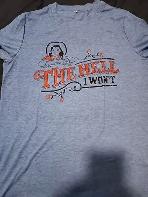 Camiseta The Hell I Won't Western Estilo Azul L Foto 1 de 4