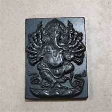Iron Stone Red Mountain Culture Tibetan Buddha Elephant Nose God Wealth Pendant
