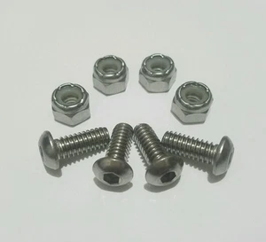 4 pernos de acero inoxidable 1/4-20 pernos de placa de licencia pernos - tornillos sujetadores de lic - Imagen 1 de 4