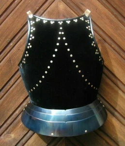 16GA Medieval Armor Cuirass/ Breastplate Velvet-covered Burgundian chest plate - Picture 1 of 3