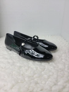 Louis Vuitton Uniform scarpe donna taglia 8,5 Mary Jane ballerina nero Patebt - Foto 1 di 11