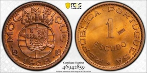 MOZAMBIQUE 1968 1 Esc., PCGS SP65RB (PROVA) KM-Pr52 Prova - Picture 1 of 1