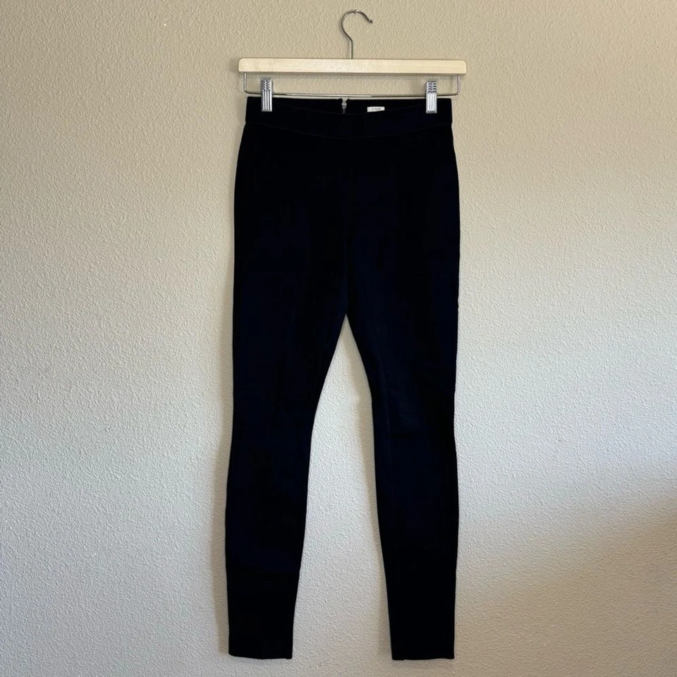 J. Crew Leggings Mujer 0R Cremallera Abajo Elástico Negro Foto 1 de 4