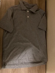 Wonder Nation Gray Polo Shirt Medium 8 Short Sleeve 100% Polyester Solid Basic - Picture 1 of 3